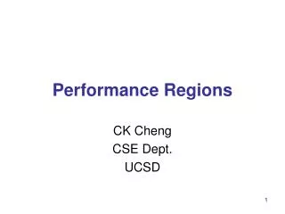 Performance Regions