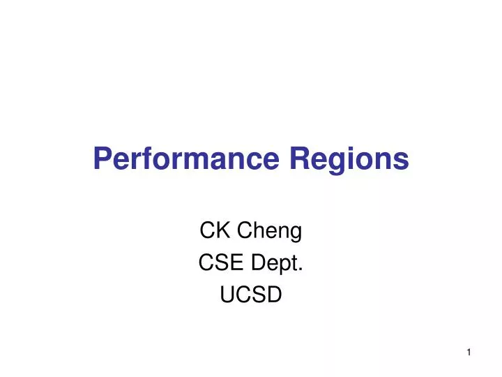 performance regions