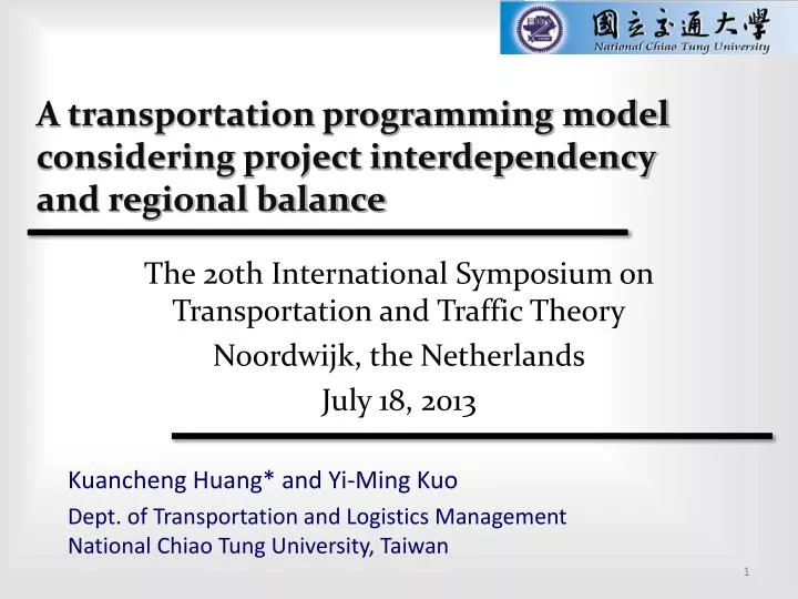 a transportation programming model considering project interdependency and regional balance