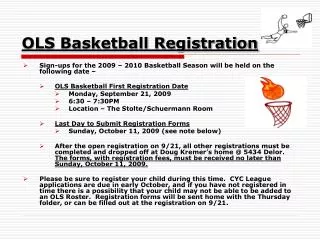 OLS Basketball Registration