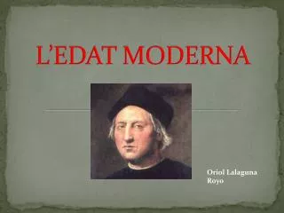 l edat moderna