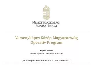versenyk pes k z p magyarorsz g operat v program