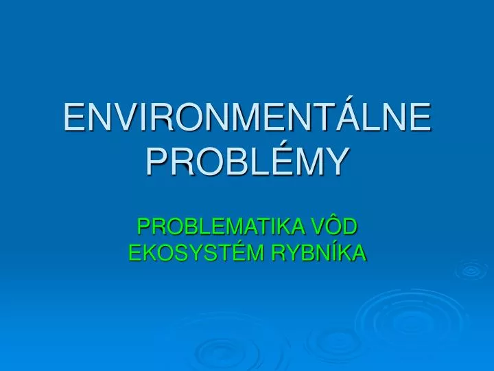 environment lne probl my