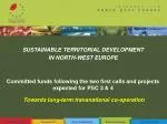 Sustainable Territorial Development in North-West Europe - slide 1