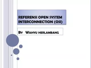referensi open system interconnection osi