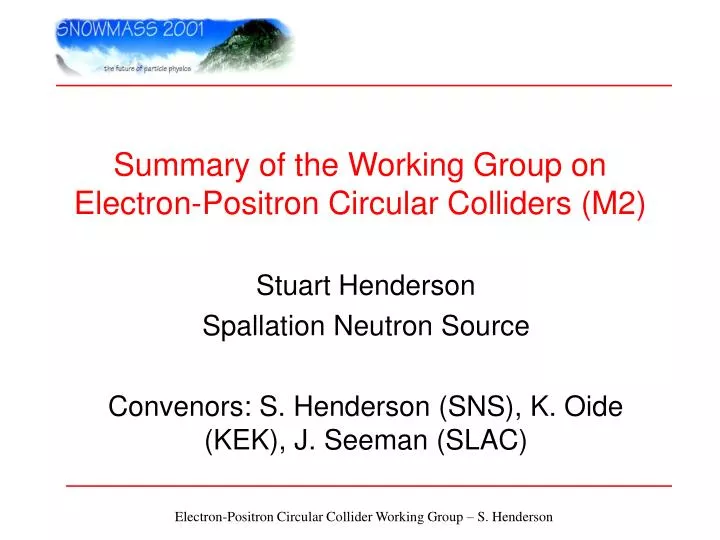 summary of the working group on electron positron circular colliders m2