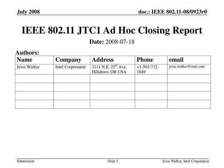 ieee 802 11 jtc1 ad hoc closing report