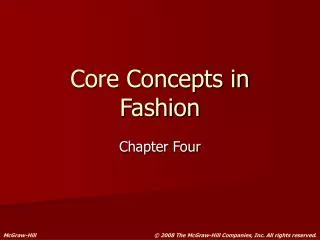 Core Concepts in Fashion