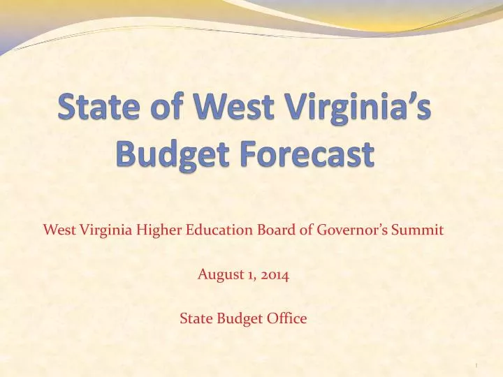state of west virginia s budget forecast