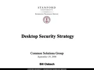 Desktop Security Strategy