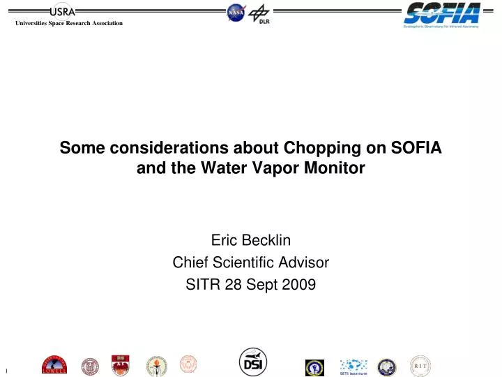 some considerations about chopping on sofia and the water vapor monitor
