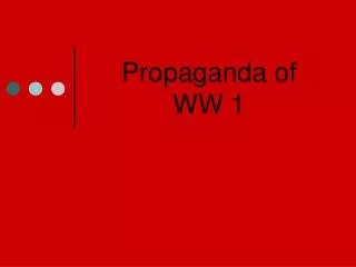 Propaganda of WW 1