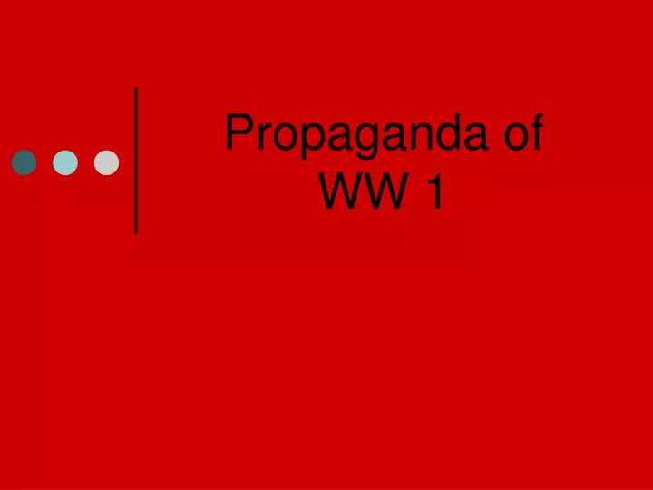 propaganda of ww 1