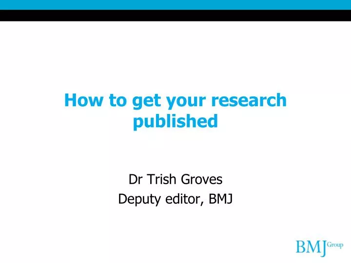 how to get your research published