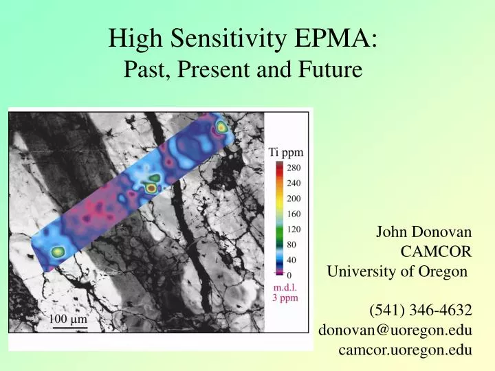 high sensitivity epma past present and future