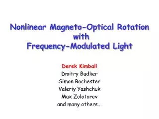 Nonlinear Magneto-Optical Rotation with Frequency-Modulated Light