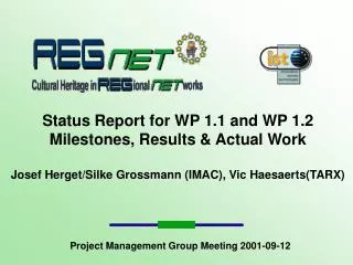 Project Management Group Meeting 2001-09-12