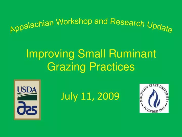 appalachian workshop and research update
