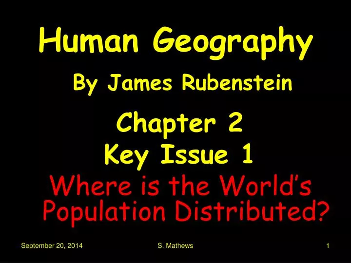 human geography by james rubenstein