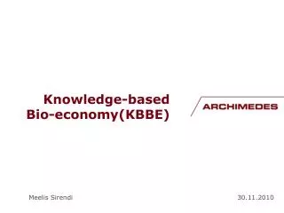 Knowledge-based Bio-economy (KBBE)