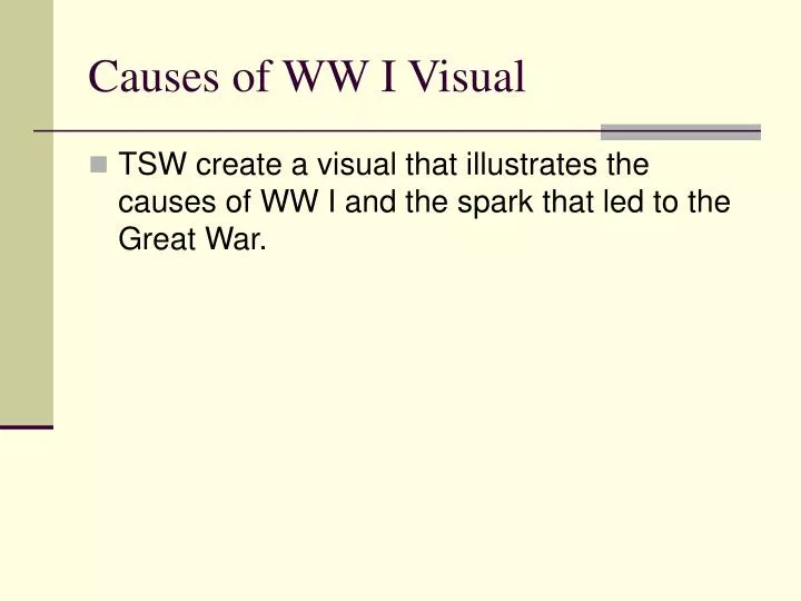 causes of ww i visual