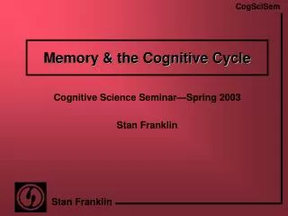 Memory &amp; the Cognitive Cycle