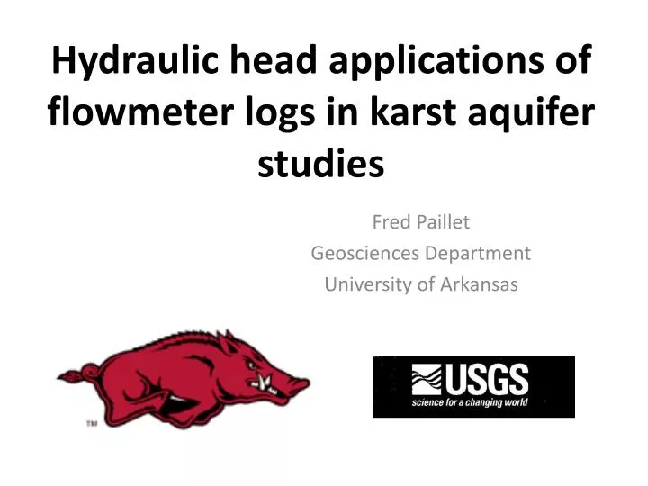 hydraulic head applications of flowmeter logs in karst aquifer studies