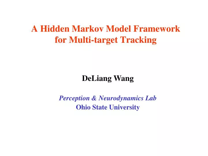 a hidden markov model framework for multi target tracking