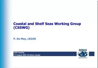 Coastal and Shelf Seas Working Group (CSSWG)