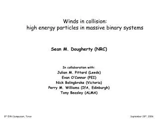Winds in collision: high energy particles in massive binary systems