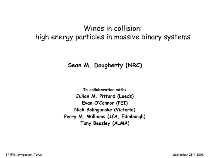 winds in collision high energy particles in massive binary systems