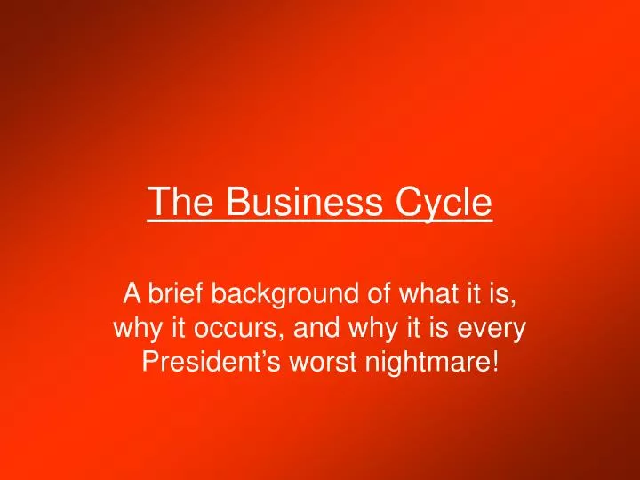 the business cycle