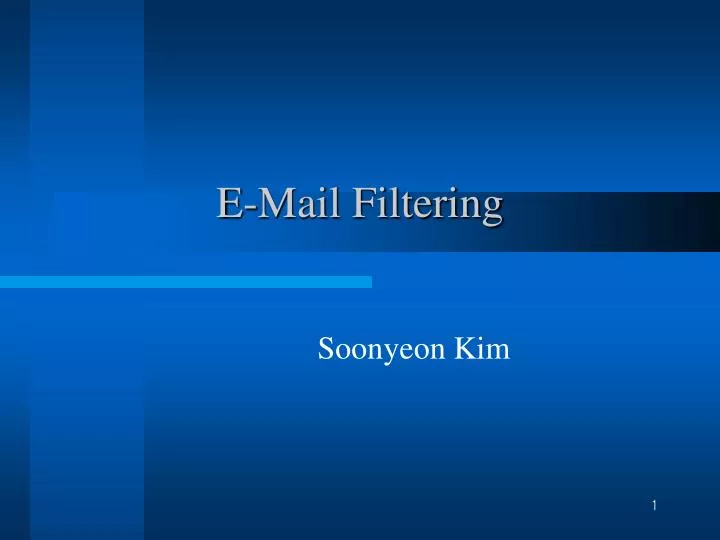 e mail filtering