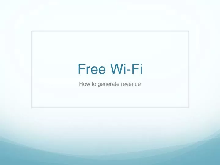 free wi fi