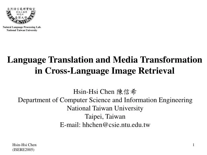 language translation and media transformation in cross language image retrieval