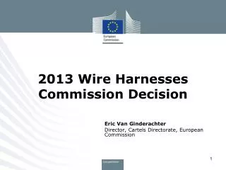 2013 Wire Harnesses Commission Decision