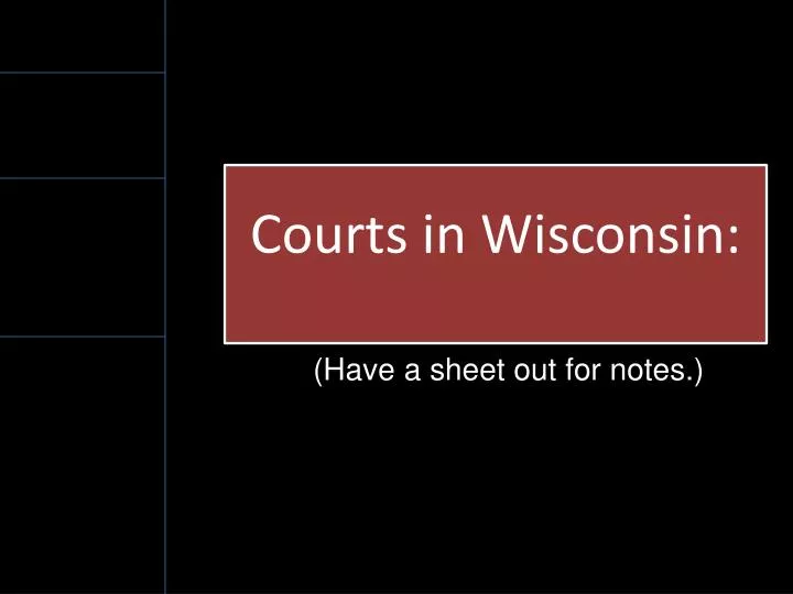 courts in wisconsin
