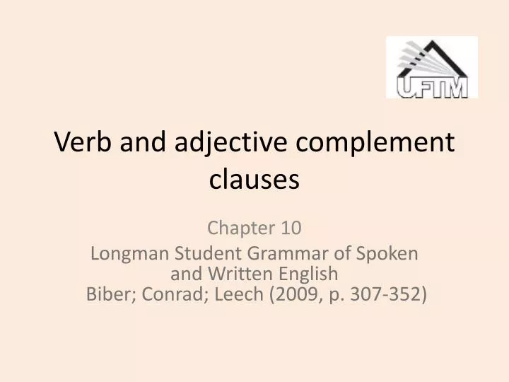 verb and adjective complement clauses