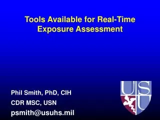 Tools Available for Real-Time Exposure Assessment
