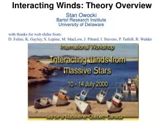 Interacting Winds: Theory Overview