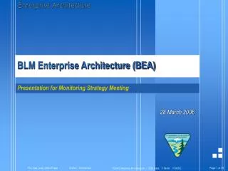 BLM Enterprise Architecture (BEA)