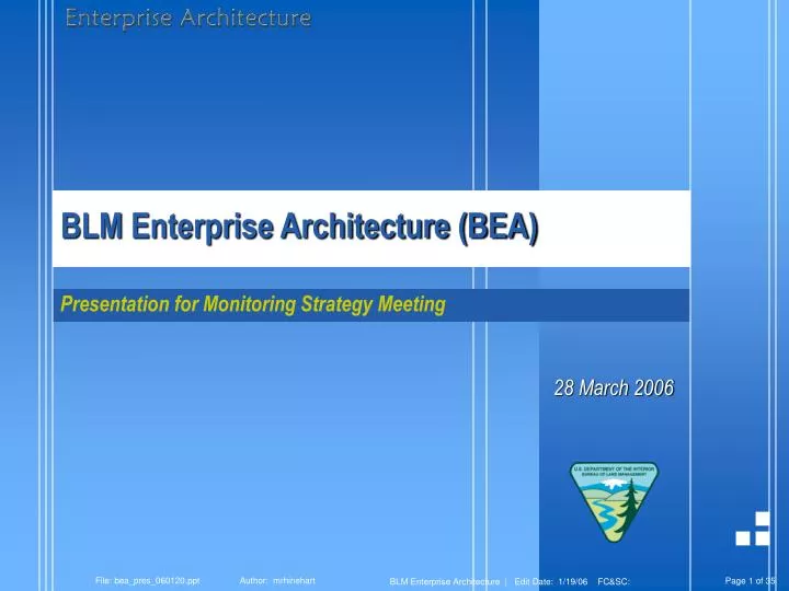 blm enterprise architecture bea