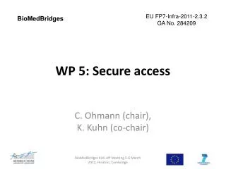 WP 5: Secure access