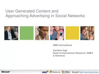 User Generated Content and Approaching Advertising in Social Networks