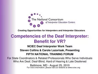 Creating Opportunities for Interpreters and Interpreter Educators