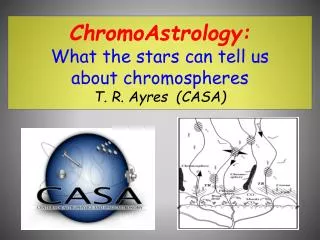 ChromoAstrology: What the stars can tell us about chromospheres T. R. Ayres (CASA)
