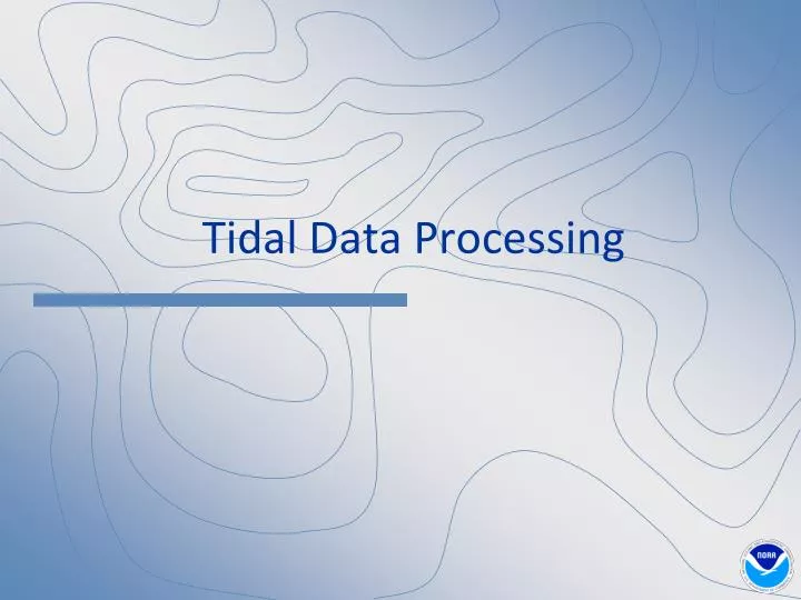 tidal data processing