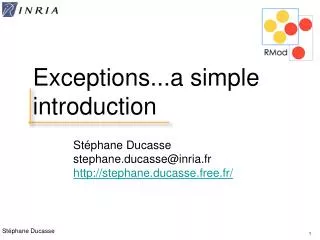Exceptions...a simple introduction