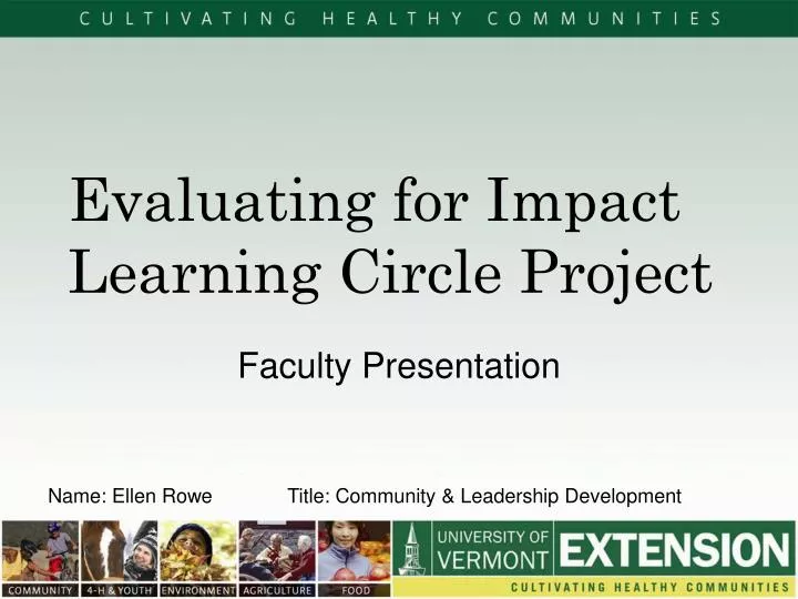 evaluating for impact learning circle project
