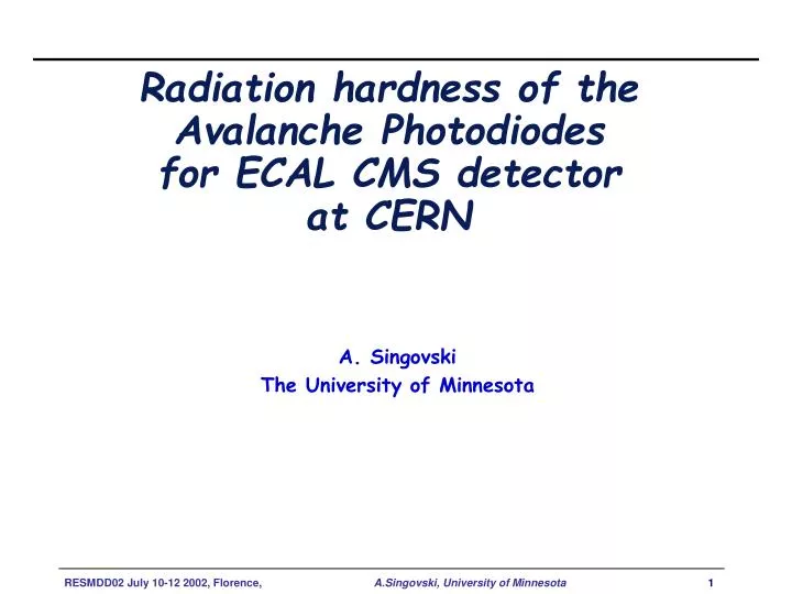 radiation hardness of the avalanche photodiodes for ecal cms detector at cern